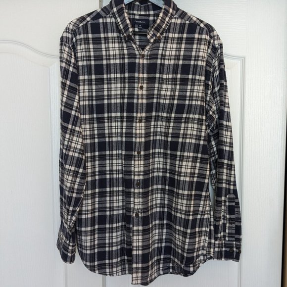 Plaid Flannel Men's M Button Down Shirt EUC - Picture 2 of 3